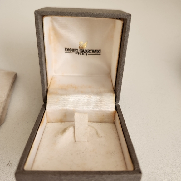 Daniel Swarovski Luxury Black Crystal Rhodium Plated Ring - Picture 7 of 7